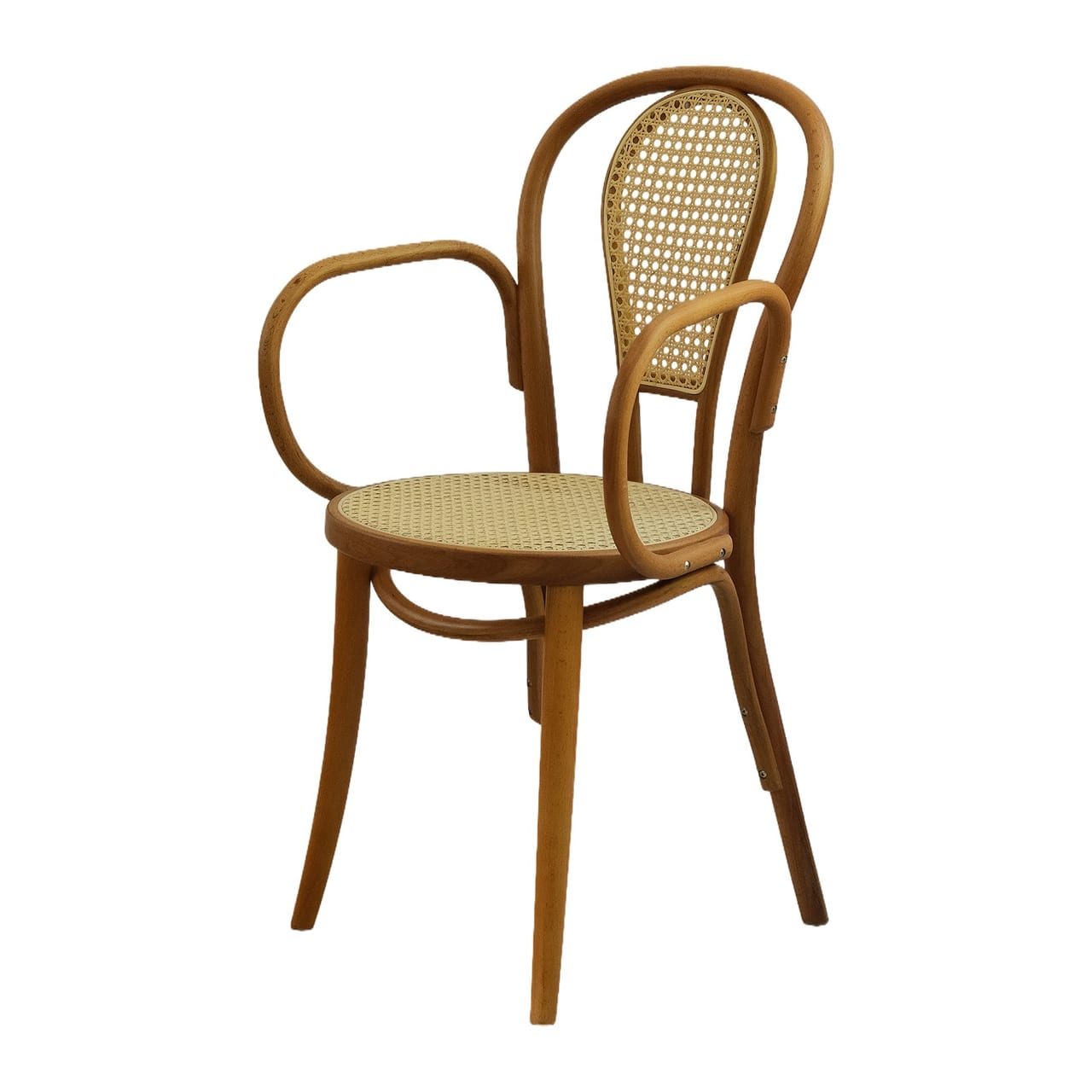 Chair 18 with Armrest and Rattan, armchair, view 1 of 16