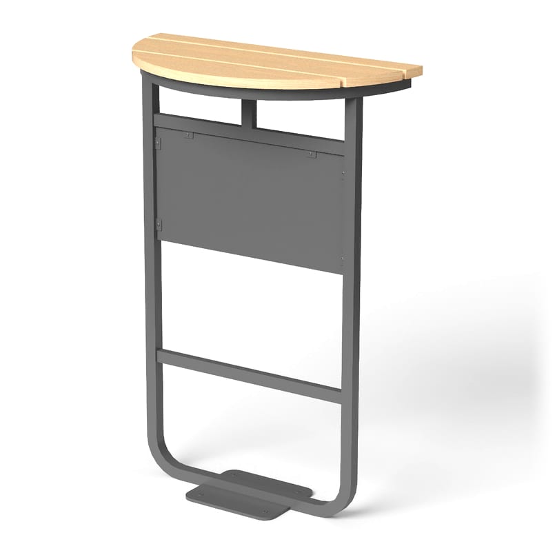 Tobi High Table - 750 x D450 mm Semi Circle (With Panel), bar table, view 1 of 3