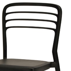 Ocean-bound plastic: close-up of Louvre chair (ocean plastic)