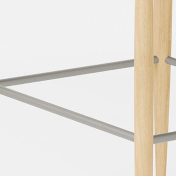 Stainless steel: close-up of Reine S barstool