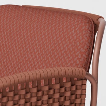 Upholstery: close-up of Lotus armchair